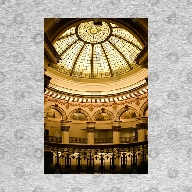 Stained glass dome in the Cleveland Trust Company Building by irishmurr